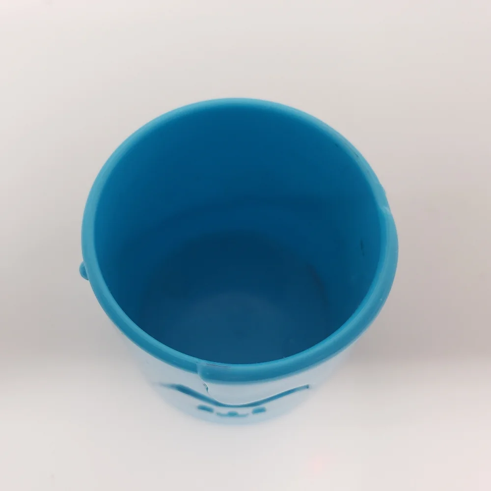 Kitty Kitten Cat Bucket Blue Small Toy